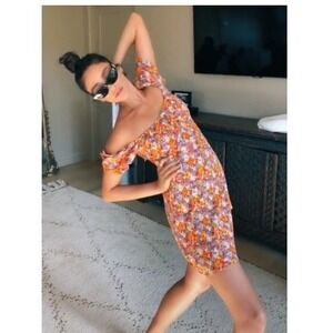 FAITHFULL THE BRAND Iris Meja Floral Mini Babydoll Dress Shay Mitchell Ditsy 2